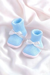 Baby Shoes on Soft Fabric