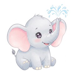 Obraz premium baby elephant cartoon