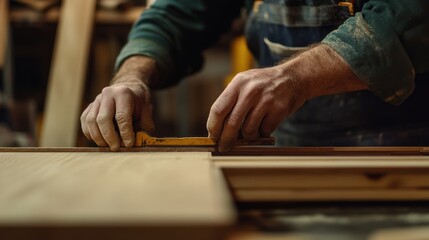 Carpenter crafting custom doors. Featuring carpentry and home renovations