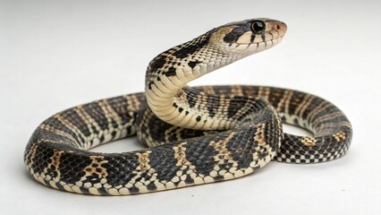 Fototapeta premium Antiguan Racer Snake on studio background 