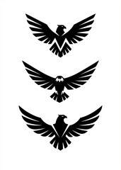 Collection of Bold Eagle Silhouette Logos