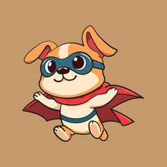 dog with sunglasses lovely cartoon