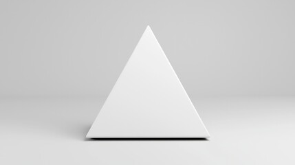 A white 3D model of a pyramid.