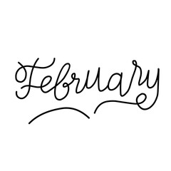 February font vector collection. Black handwritten vector illustration.