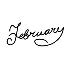 February font vector collection. Black handwritten vector illustration.