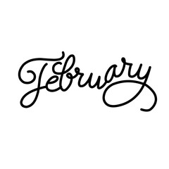 February font vector collection. Black handwritten vector illustration.