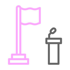 Assembly Area Vector Line Lt Pink Grey Icon Design
