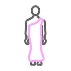 Ahram Vector Line Lt Pink Grey Icon Design