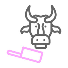 Qurbani Vector Line Lt Pink Grey Icon Design