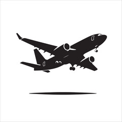 airplane on the white background