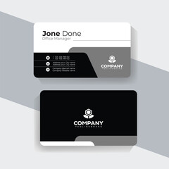 Black and White  Business Card Template with Minimal Style. Classic black and white business card design, timeless and versatile template for business professionals.