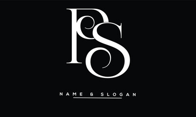 SP, PS Abstract Letters Logo Monoghram