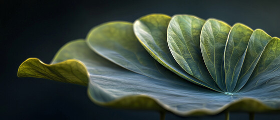 Obraz premium Macro image of lotus leave