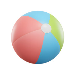 Vibrant Beach Ball with Summer Hues for Coastal Fun and Playful Activities