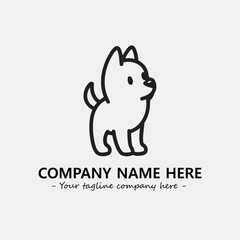 Obraz premium Dog illustration black and white for logo company vector image 