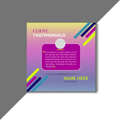 modern testimonials design template . colorful customer feedback testimonials 