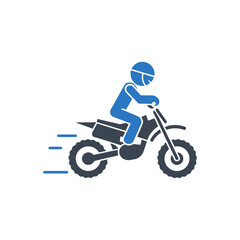 Fototapeta premium Dirt Bike Rider Icon