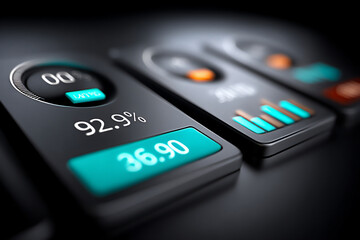 Obraz premium e-commerce data interface