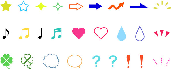 シンプルな記号 図形のアイコン