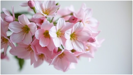 Spring's pink cherry blossoms bloom, a white floral beauty