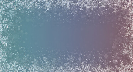 Obraz premium Winter's Embrace: Pastel Frost Frame AI Generated