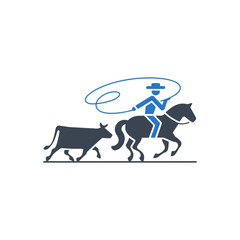 Cowboy Roping Icon