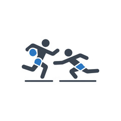 Rugby player tackle icon