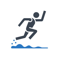 Water jump runner icon