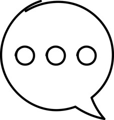Chat Message Line Icon Set. Speech Bubble, Dialogue, chatting box, message box Talk chat thin conversation dialog symbols. Balloon doodle style of thinking sign symbol. Voice message comic cloud.