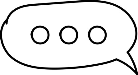 Chat Message Line Icon Set. Speech Bubble, Dialogue, chatting box, message box Talk chat thin conversation dialog symbols. Balloon doodle style of thinking sign symbol. Voice message comic cloud.