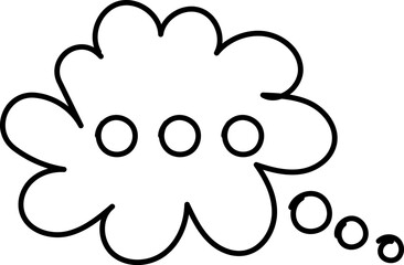 Chat Message Line Icon Set. Speech Bubble, Dialogue, chatting box, message box Talk chat thin conversation dialog symbols. Balloon doodle style of thinking sign symbol. Voice message comic cloud.