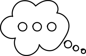 Chat Message Line Icon Set. Speech Bubble, Dialogue, chatting box, message box Talk chat thin conversation dialog symbols. Balloon doodle style of thinking sign symbol. Voice message comic cloud.