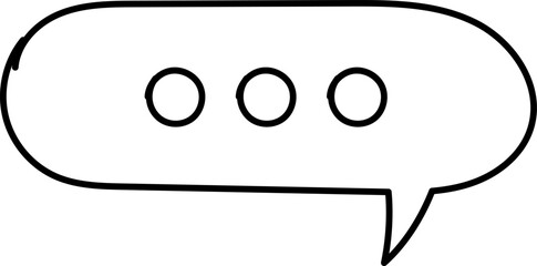 Chat Message Line Icon Set. Speech Bubble, Dialogue, chatting box, message box Talk chat thin conversation dialog symbols. Balloon doodle style of thinking sign symbol. Voice message comic cloud.