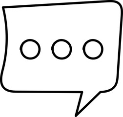 Chat Message Line Icon Set. Speech Bubble, Dialogue, chatting box, message box Talk chat thin conversation dialog symbols. Balloon doodle style of thinking sign symbol. Voice message comic cloud.