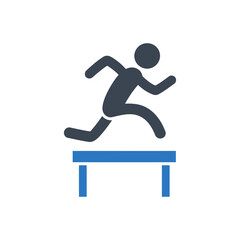 Hurdles Sprinting Icon