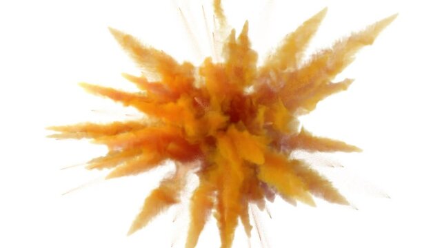 Orange smoke explosion - 60fps