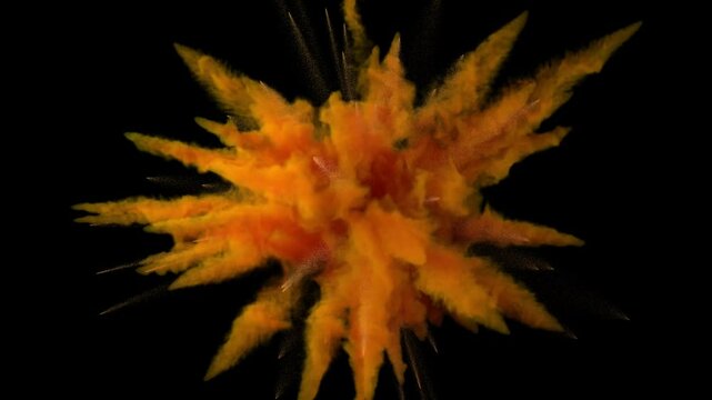 Orange smoke explosion - 60fps