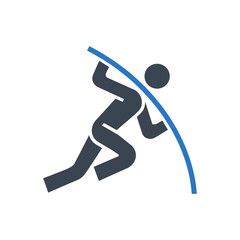 Pole Vault Action Icon
