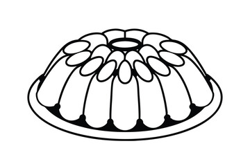 Delicious Ring Mold Gelatin Dessert, Sweet Treat, Festive Recipe