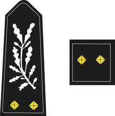Galon de l'armée française, de la police nationale, du corps de commandement : Corps de commandement, Commissariat général de la police.	