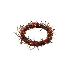 Obraz premium Warm White LED String Lights in Circular Shape, Festive Decoration