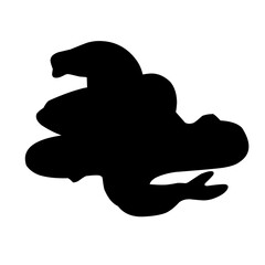 set of silhouette illustrations of people in various positions isolated on white background. silhouette Top view. Vector illustration