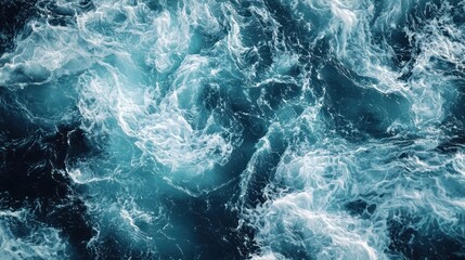 Fototapeta premium Ocean Waves Texture: A Deep Blue Abstract