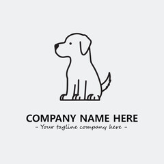 Obraz premium Dog illustration black and white for logo company vector image 