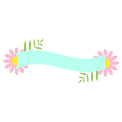 Fototapeta premium Flower Ribbon Banner