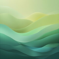 Obraz premium Vibrant abstract gradient background transitioning from a soft, pale forest green with a slight yellow undertone at the top to a rich, medium forest green.