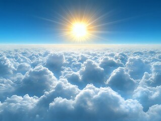High Altitude Cloud View, Sunny Day