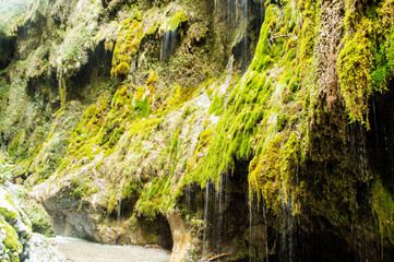 Valley of the Ferriere, Amalfi Coast. Waterfalls in the mills' valley into Amalfi coast. Italy - Naples.