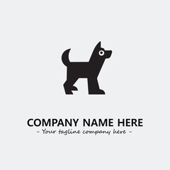 Dog illustration black and white for logo company vector image

