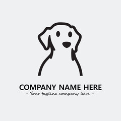 Dog illustration black and white for logo company vector image
